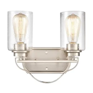 Market Square 12'' Wide 2-Light Vanity Light - Brushed Nickel 1