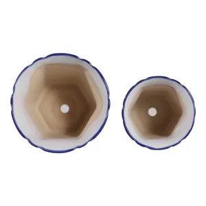 GREERWELL SET OF 2 BLUE PLANTER 6 (IN) 8