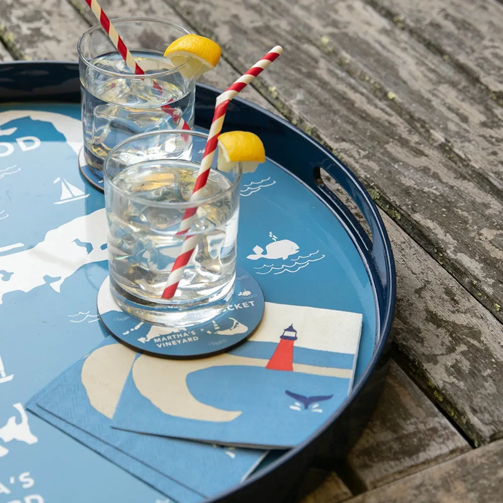 Seaside Lighthouse Paper Cocktail Napkins (Pack of 25)
