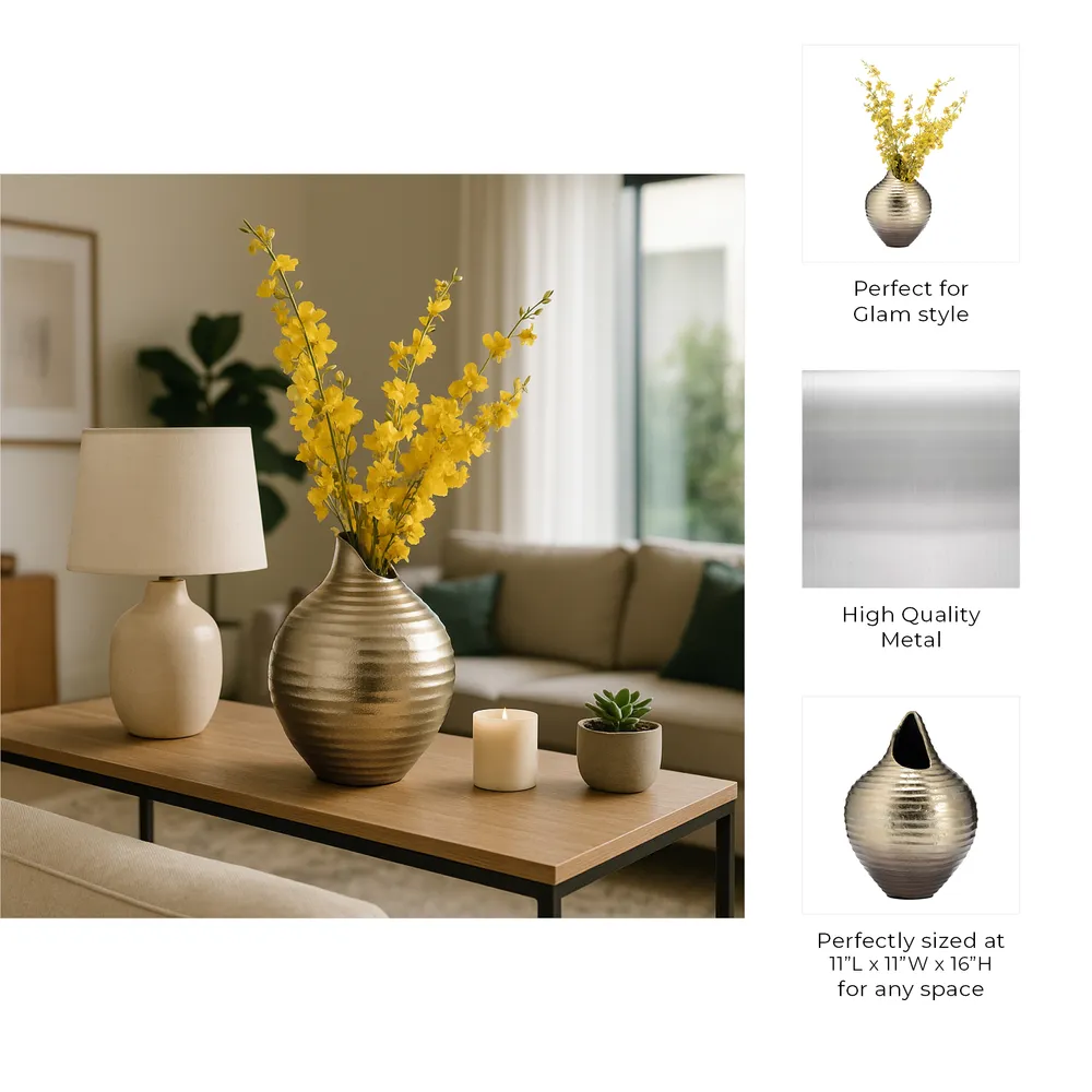 CANTONHAVEN GOLD VASE 16 (IN)