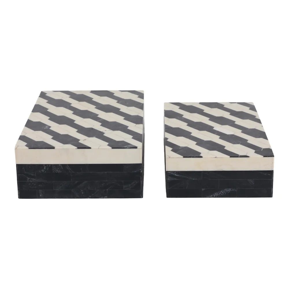 DORSETMILL SET OF 2 BLACK BOXES 3 (IN)