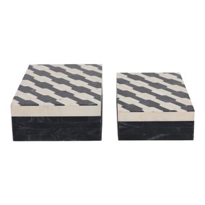 DORSETMILL SET OF 2 BLACK BOXES 3 (IN) 4