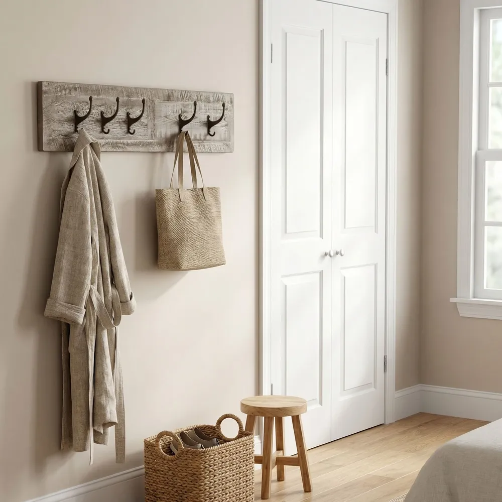 WoodShop Wall Coat Rack - 36-inch