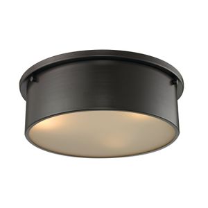 Simpson 14'' Wide 3-Light Flush Mount - Oil Rubbed Bronze 1