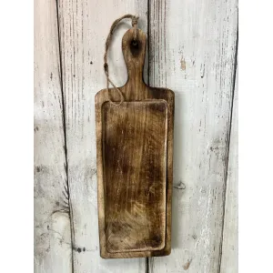 Dark Wood Chopping Tray 20x7x0.5in 4