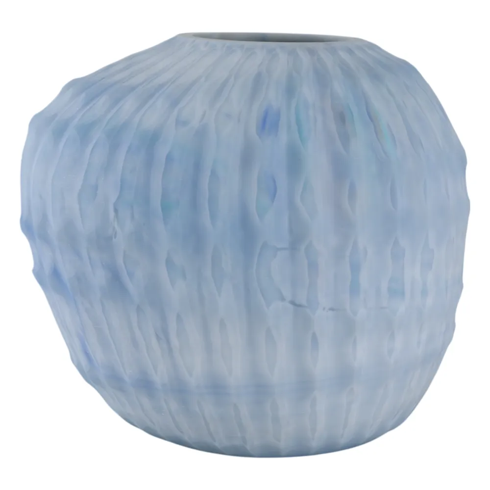 KIRBYWAY BLUE GLASS VASE 11 (IN)
