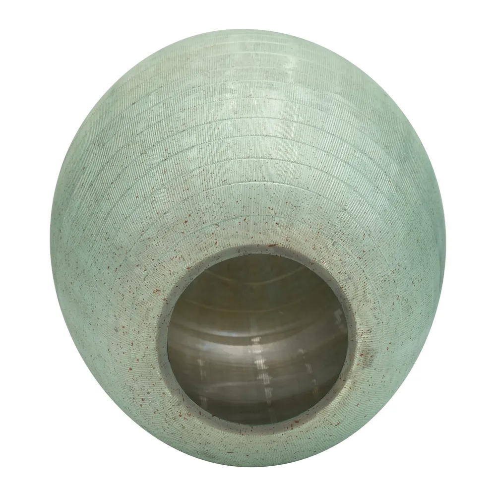 ZEBMORE BLUE GLASS VASE 14 (IN)