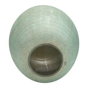 ZEBMORE BLUE GLASS VASE 14 (IN) 6
