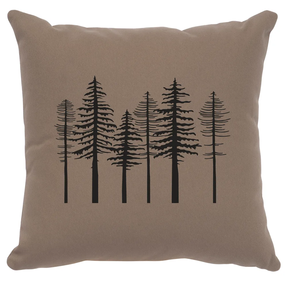 Image Pillow - Trees - Cotton Taupe