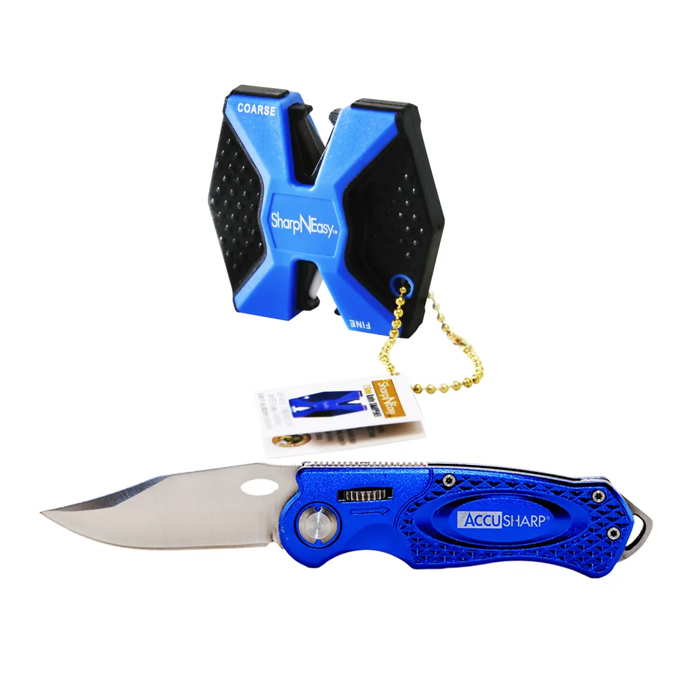 SNE Blue Two Step & AccuSharp Blue Sport Knife Combo