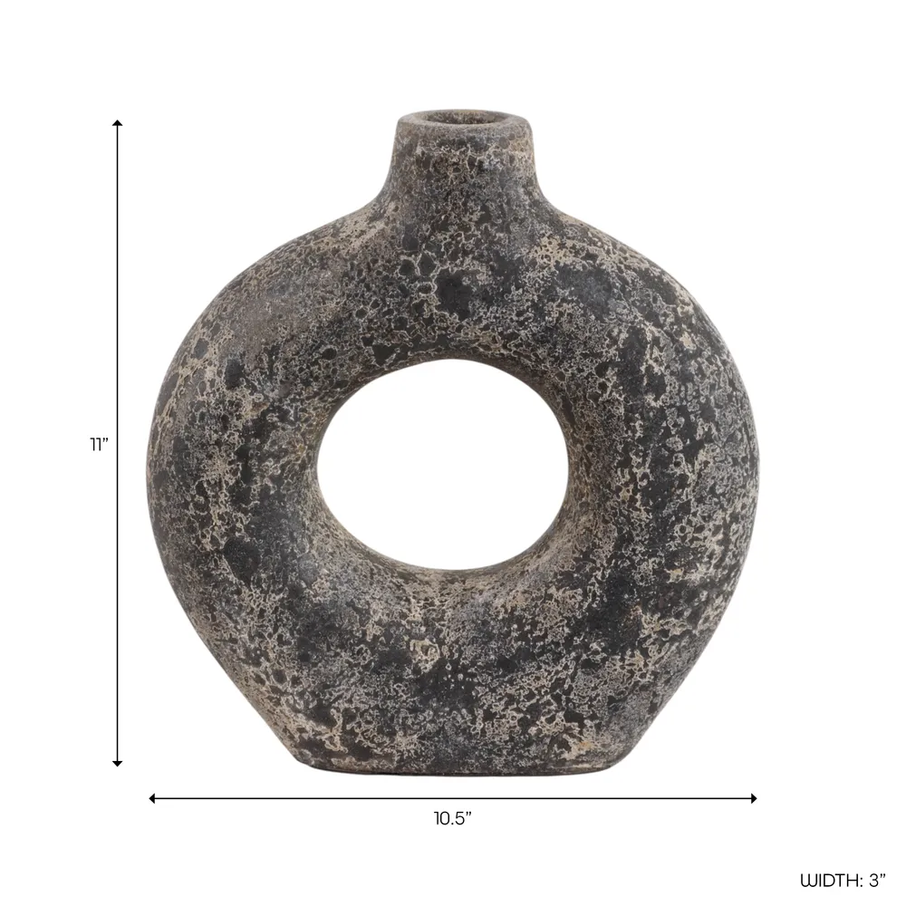 COVEDALE BLACK VASE 11 (IN)