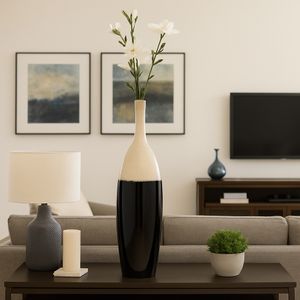 TROYSIDE WHITE VASE 31 (IN) 2
