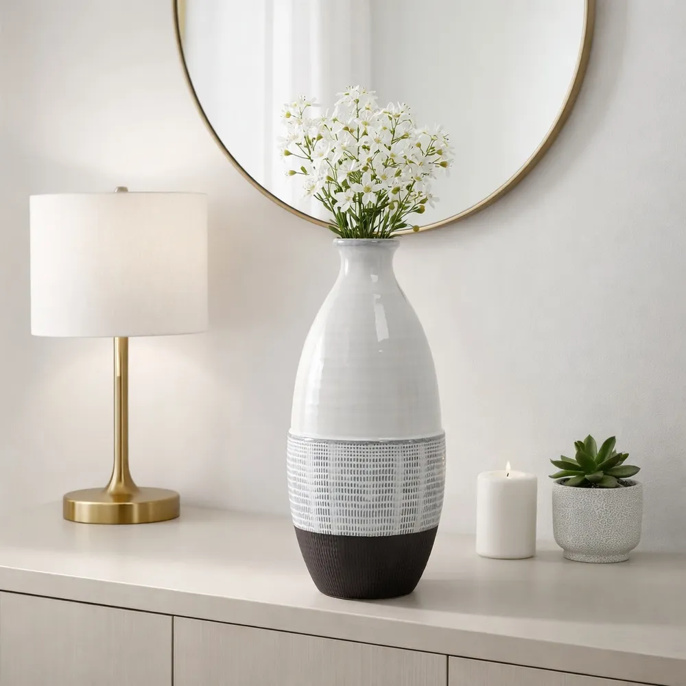 DALEYWICK GRAY VASE 18 (IN)