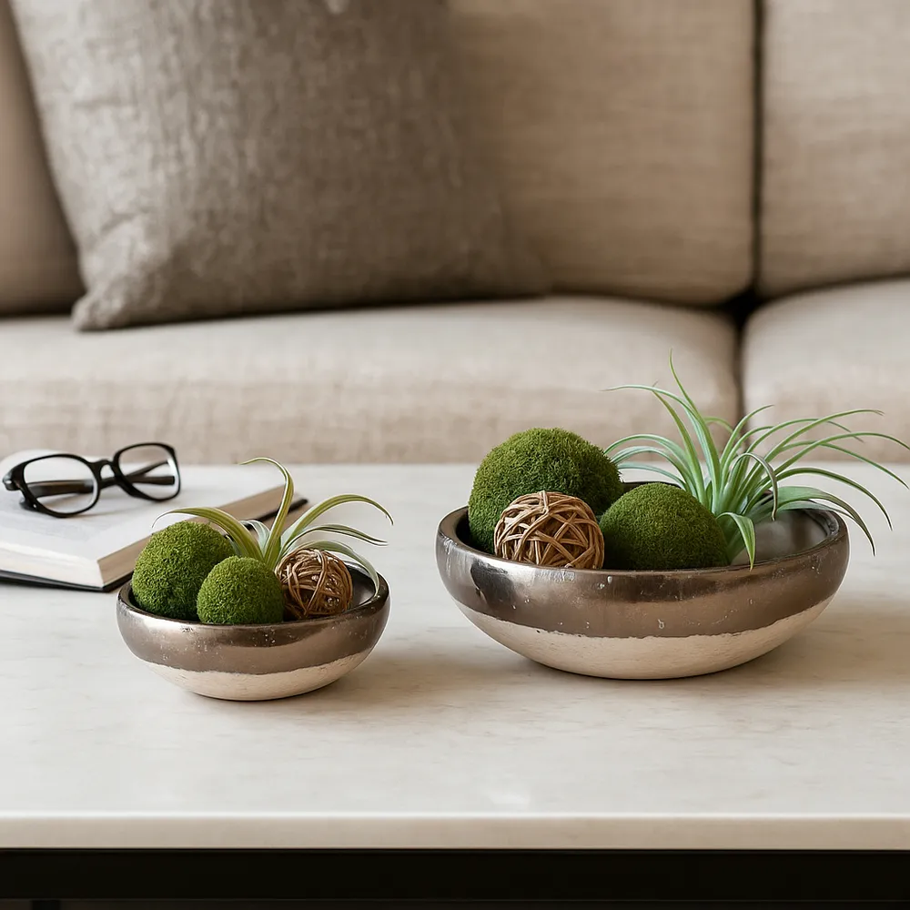 DANFORTHMILL SET OF 2 GRAY BOWLS 5 (IN)