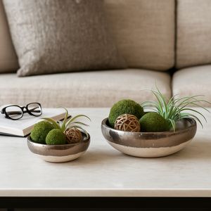 DANFORTHMILL SET OF 2 GRAY BOWLS 5 (IN) 9