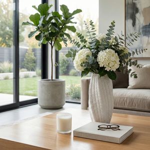 ELWINROSE WHITE VASE 16 (IN) 12