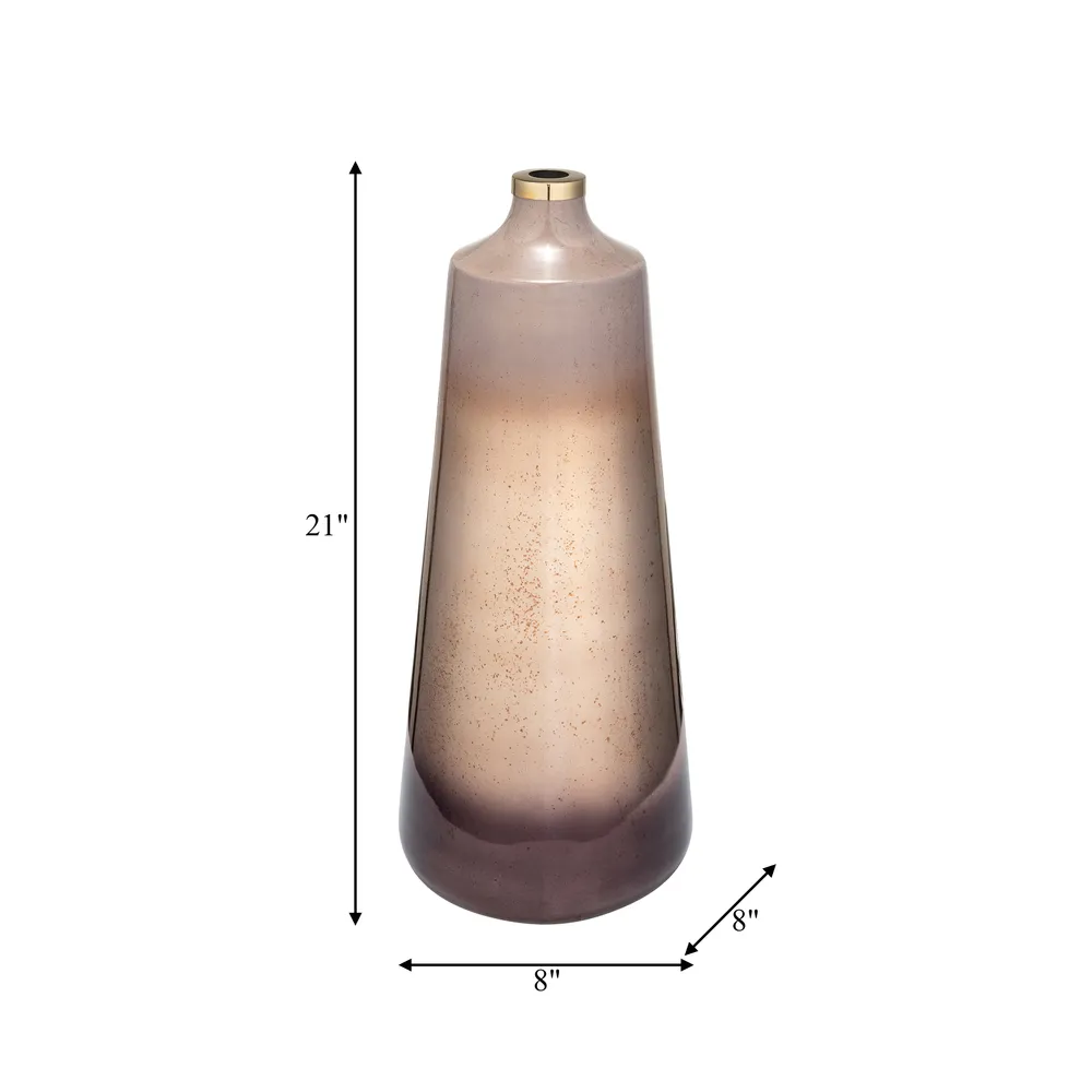 BRYNBURN GOLD GLASS VASE 21 (IN)