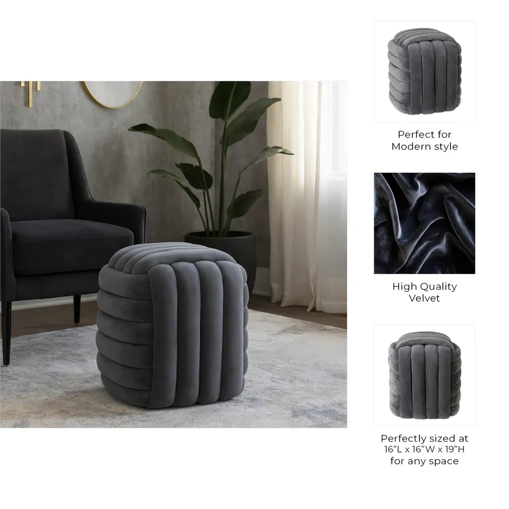 COLEOAK GRAY STOOL 19 (IN)