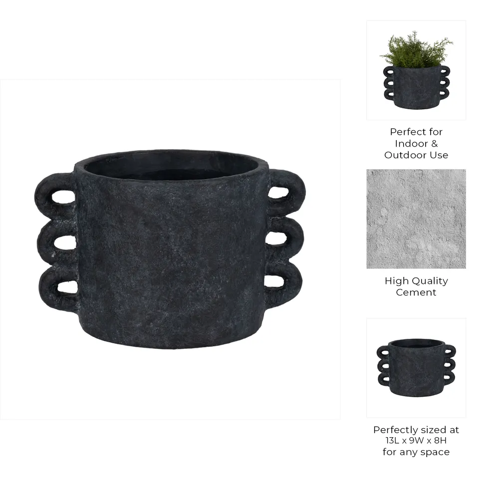 ARLOWHAVEN BLACK PLANTER 8 (IN)