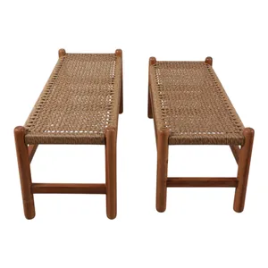 RAMONATON SET OF 2 TAN BENCHES 18 (IN) 4
