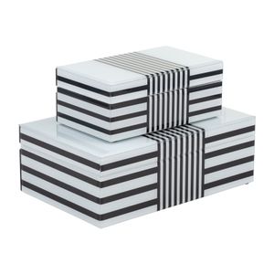 CAMDENVALE SET OF 2 BLACK BOXES 4 (IN) 3