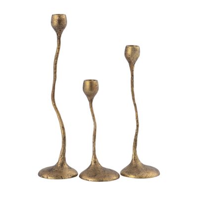 Rosen Candleholder - Set of 3 Brass
