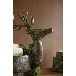 Rustic Metal Reindeer Planter 4