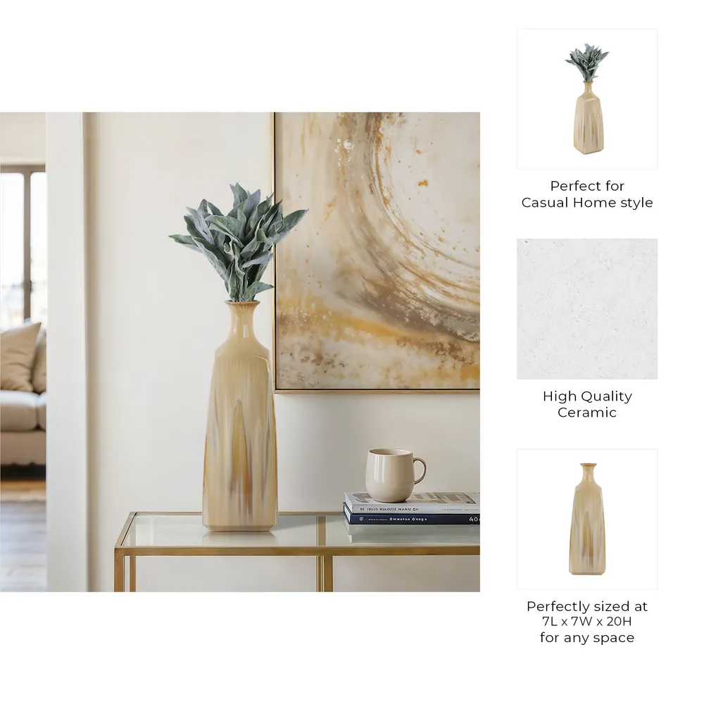 FLORAWELL TAN VASE 20 (IN)