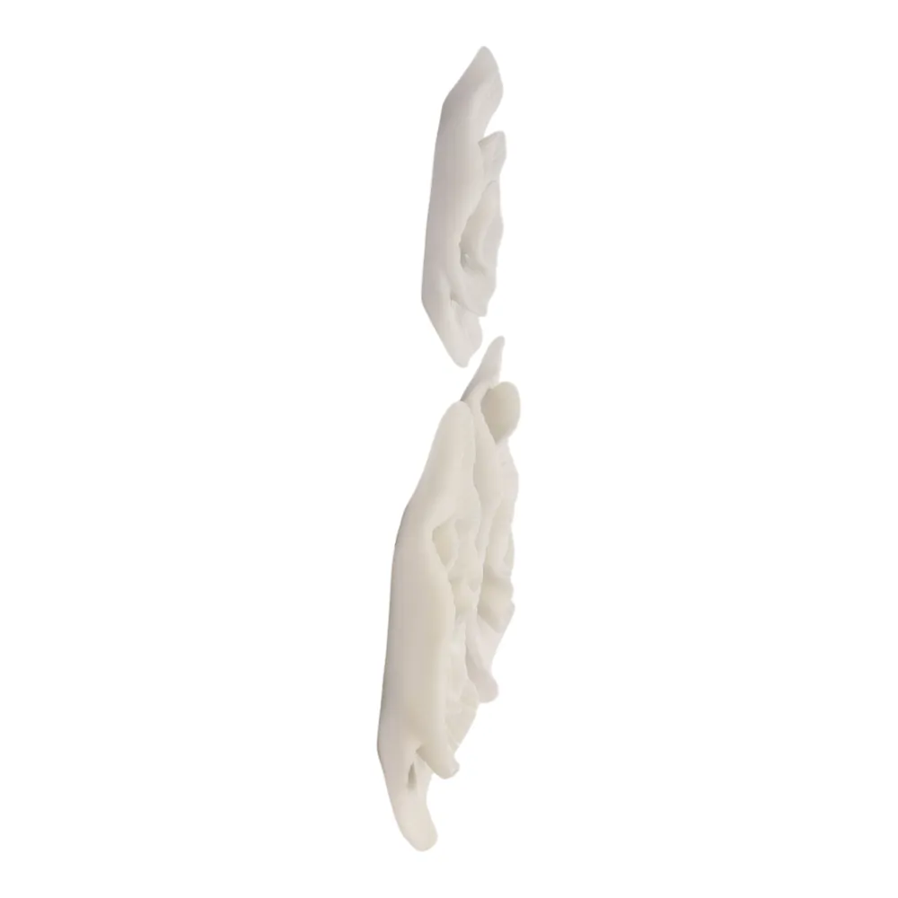 FRAZIERLAKE SET OF 3 WHITE WALL SCULPTURES 13 (IN)