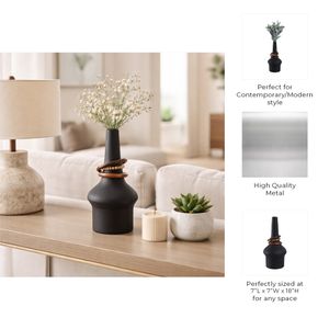 FARROWMILL BLACK VASE 18 (IN) 10