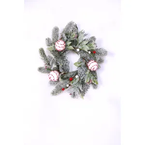 Christmas Peppermint 4.5in Candle Ring 3