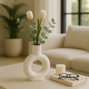 REIDGATE WHITE VASE 9 (IN) 12