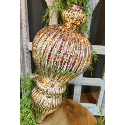 Jumbo Golden Heirloom Ornament 6.5x6.5x16.5in