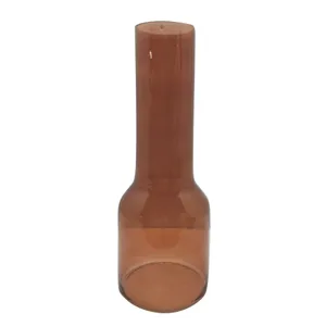 HOLLISBEACH BROWN GLASS VASE 16 (IN) 1