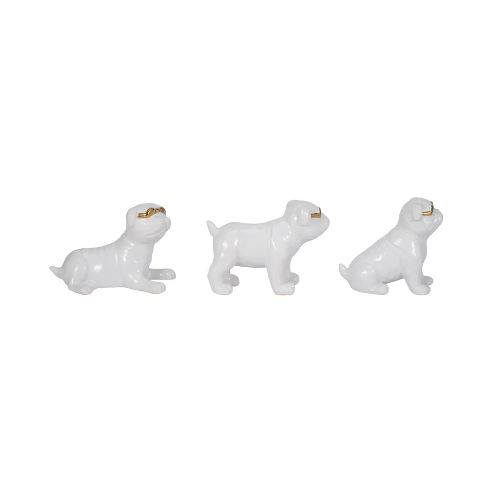 RIDERRUN SET OF 3 WHITE DECOR 6 (IN)
