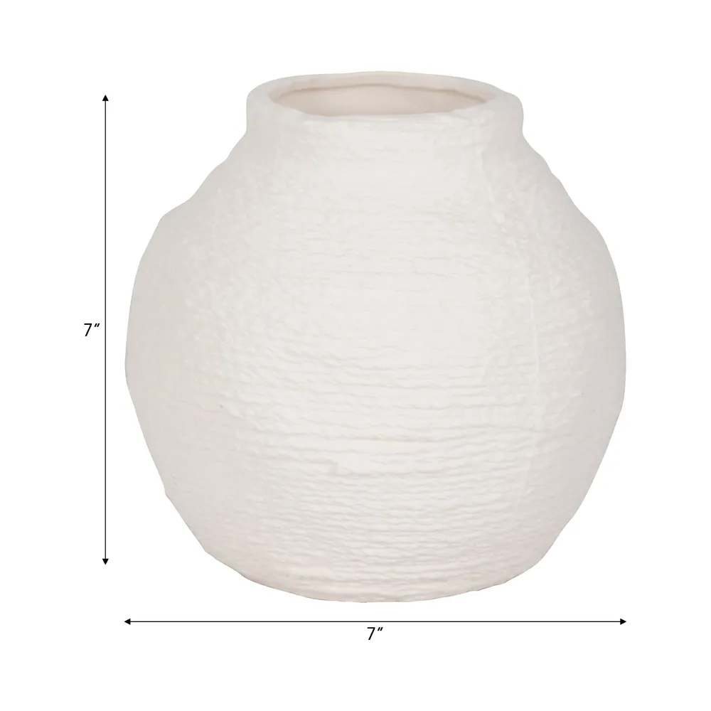 DENNINGHOLM WHITE VASE 7 (IN)