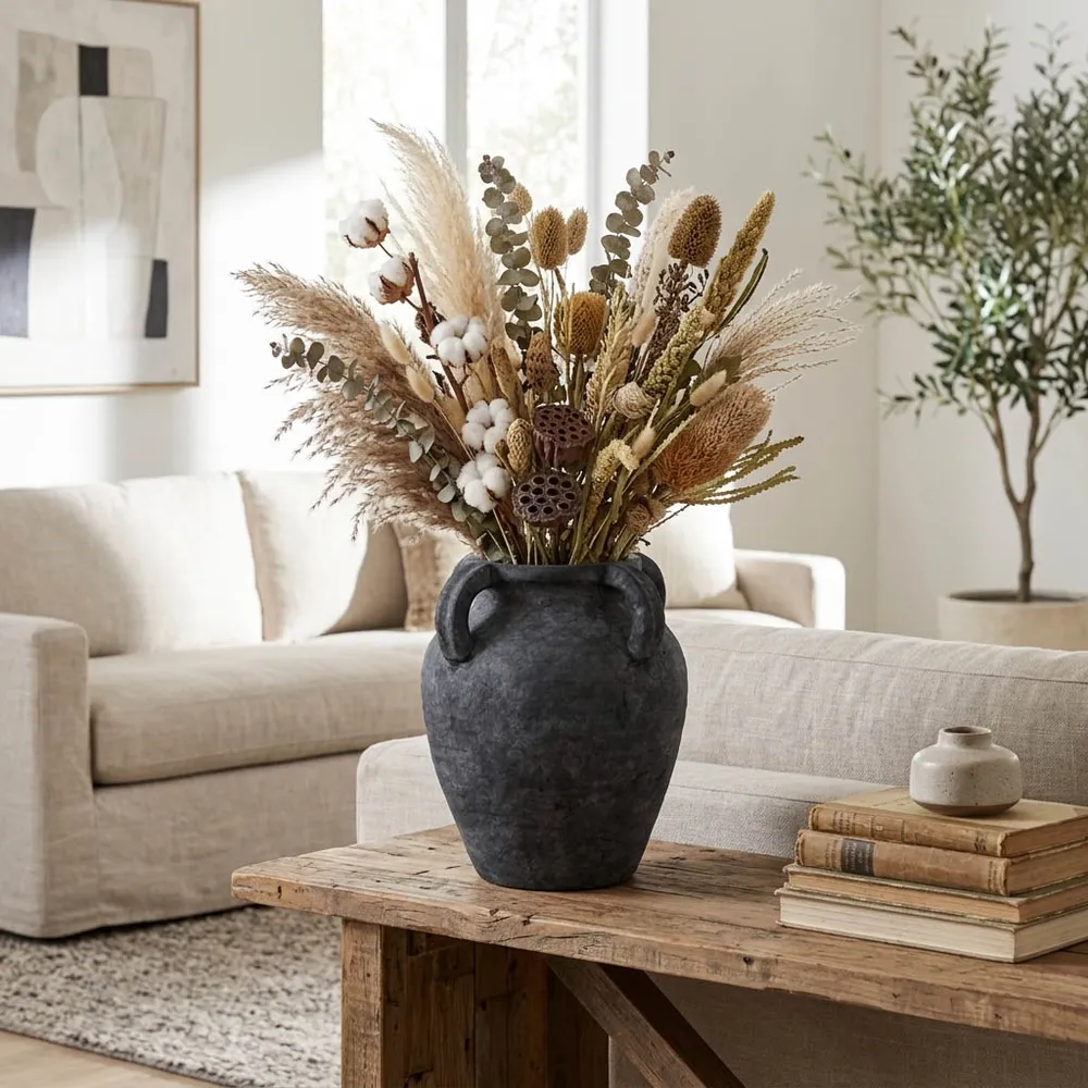 SKYELAKE BLACK VASE 10 (IN)