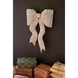 Rustic Metal Christmas Bow Door Hanger 2