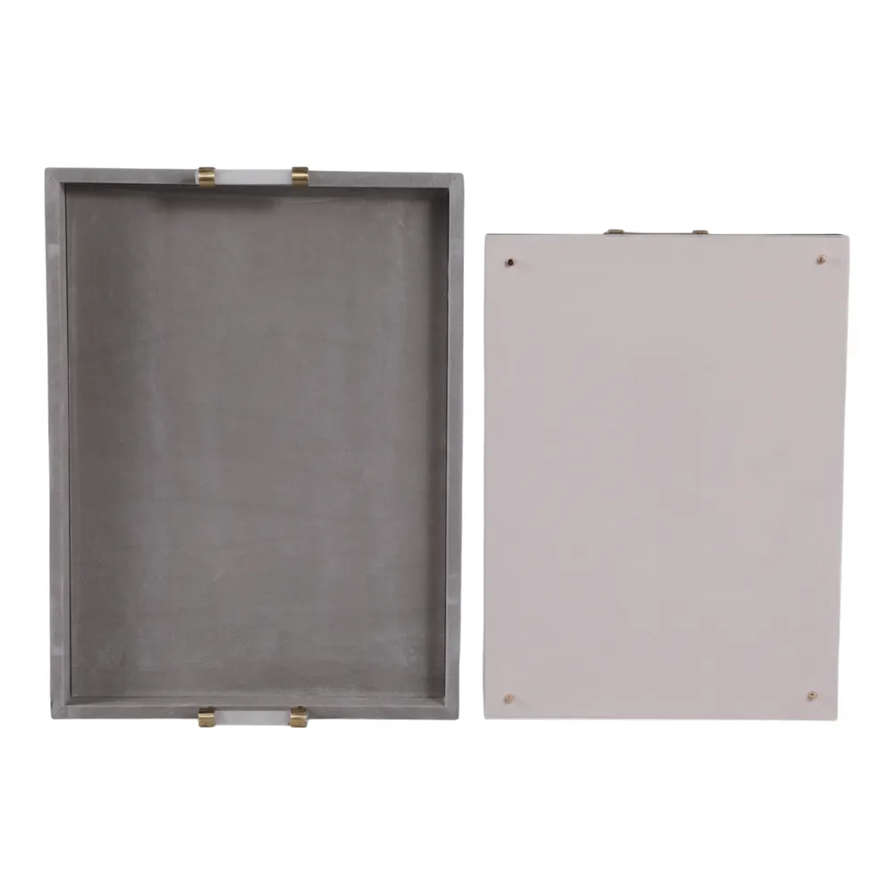 HARPERPORT SET OF 2 GRAY TRAY 3 (IN)