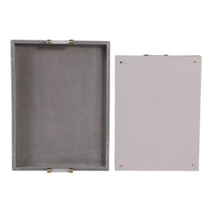 HARPERPORT SET OF 2 GRAY TRAY 3 (IN) 7