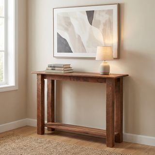 Barnwood Open Sofa Table with Shelf