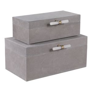 HARPERVIEW SET OF 2 GRAY BOXES 7 (IN) 6