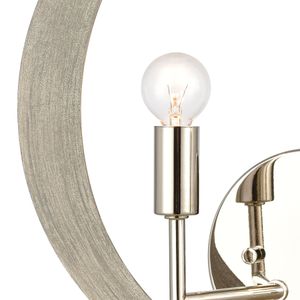 Retro Rings 12'' High 2-Light Sconce - Sandy Beechwood 3