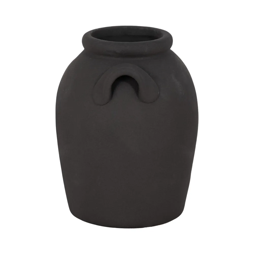 GLOVERMILL BLACK VASE 7 (IN)