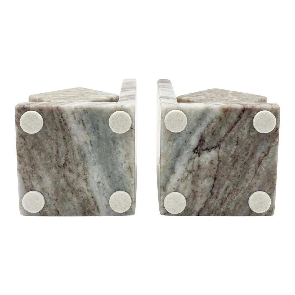 MARCFIELD SET OF 2 GRAY BOOKENDS 6 (IN)