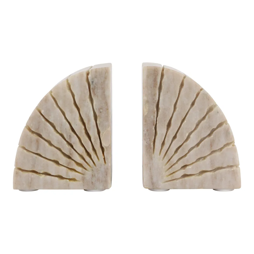 JULIANWAY SET OF 2 TAN BOOKENDS 6 (IN)