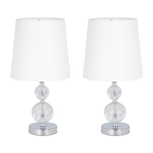 AMBERFIELD SET OF 2 SILVER LAMPS 19 (IN) 1