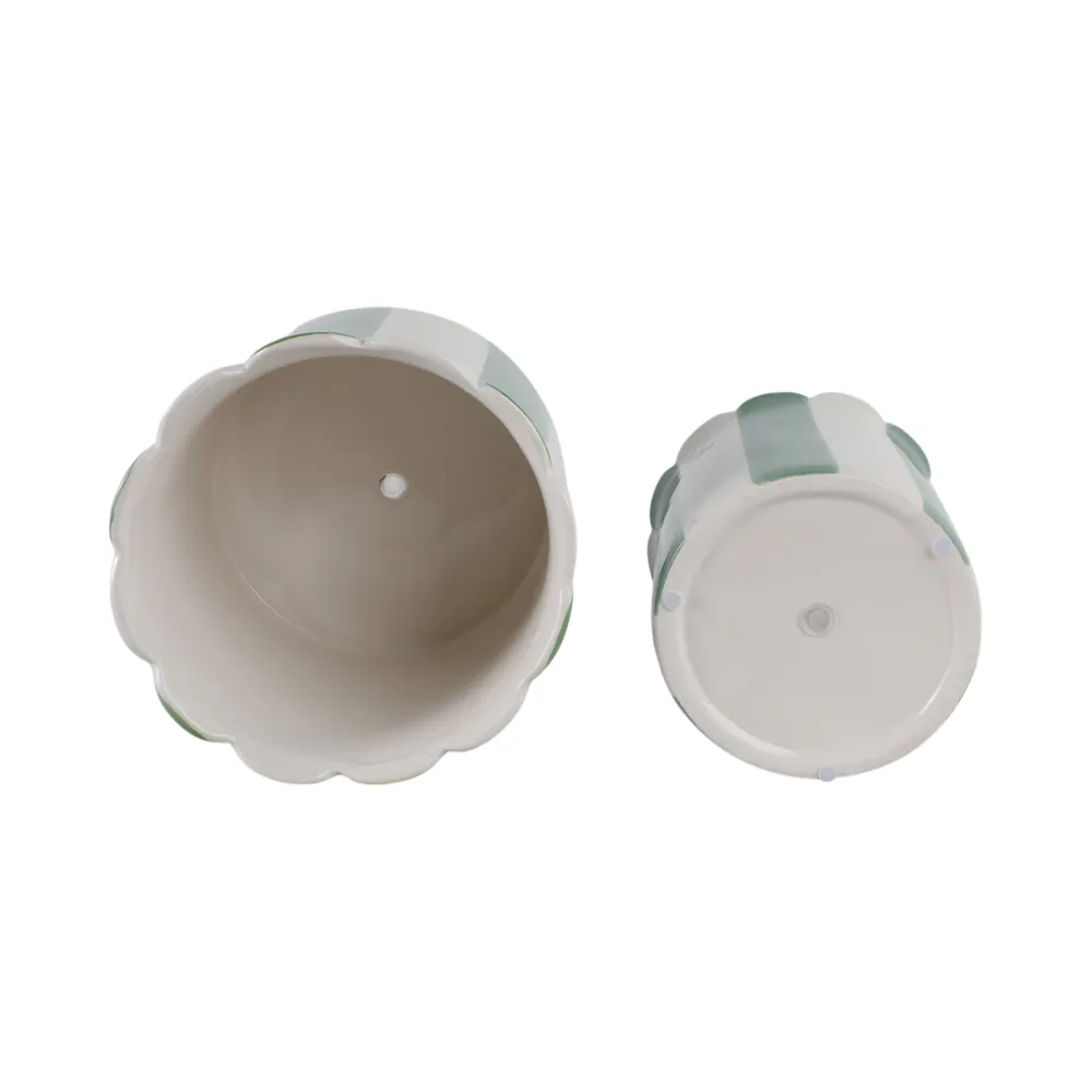 RAFESHAW SET OF 2 GREEN PLANTER 7 (IN)