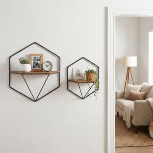 IRVINGMILL SET OF 2 BROWN WALL SHELF 17 (IN) 2