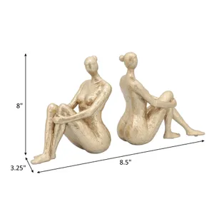 DOUGALPARK SET OF 2 GOLD BOOKENDS 8 (IN) 6